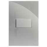 Conjunto Interruptor Paralelo Horizontal 4x2 - RECTA PRATA GLOSS